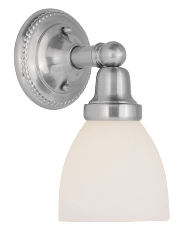 Livex Classic 1 Light Brushed Nickel Bath Light - C185-1021-91