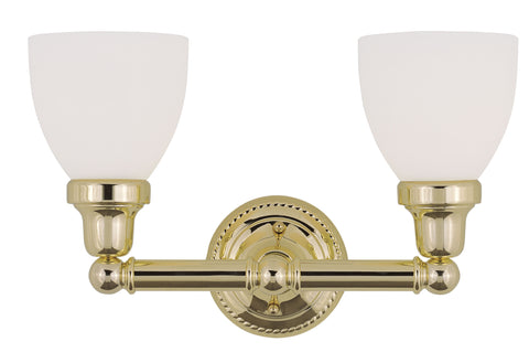 Livex Classic 2 Light Polished Brass Bath Light - C185-1022-02