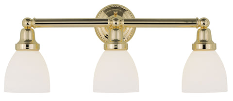 Livex Classic 3 Light Polished Brass Bath Light - C185-1023-02