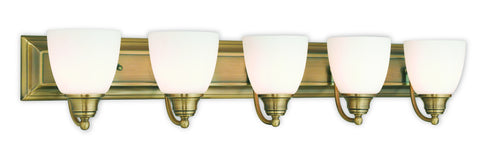 Livex Springfield 5 Light Antique Brass Bath Light - C185-10505-01