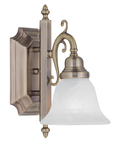 Livex French Regency 1 Light Antique Brass Bath Light - C185-1281-01