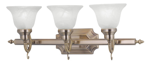Livex French Regency 3 Light Antique Brass Bath Light - C185-1283-01
