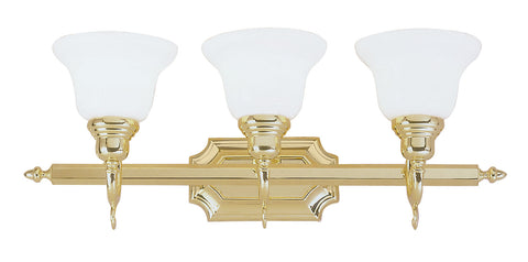 Livex French Regency 3 Light Polished Brass Bath Light - C185-1283-02