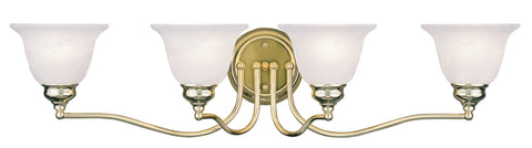 Livex Essex 4 Light Polished Brass Bath Light - C185-1354-02