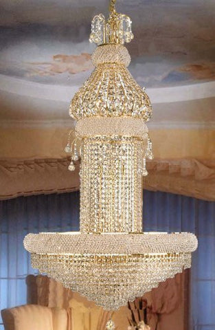 French Empire Crystal Chandelier Lighting H50" X W30" - F93-625/20
