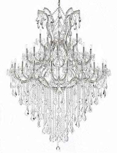 Maria Theresa Crystal Chandelier Lighting H 72" W 52" Trimmed With Spectra (Tm) Crystal - Reliable Crystal Quality By Swarovski - Cjd-Cs/B12/2181/52Sw