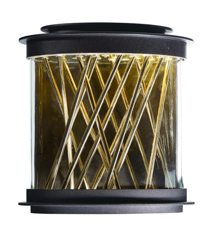 Bedazzle LED Outdoor Wall Lantern Galaxy Bronze / French Gold - C157-53495CLGBZFG