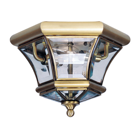 Livex Monterey/Georgetown 2 Light Antique Brass Ceiling Mount - C185-7052-01