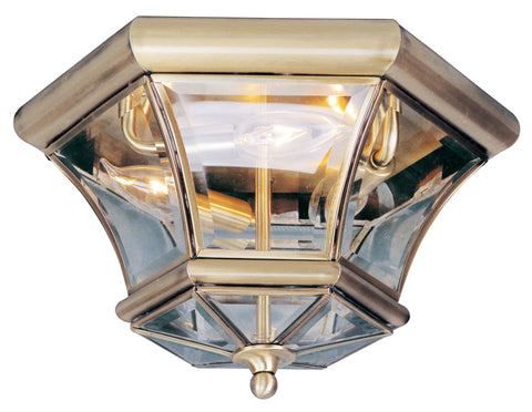 Livex Monterey/Georgetown 3 Light Antique Brass Ceiling Mount - C185-7053-01