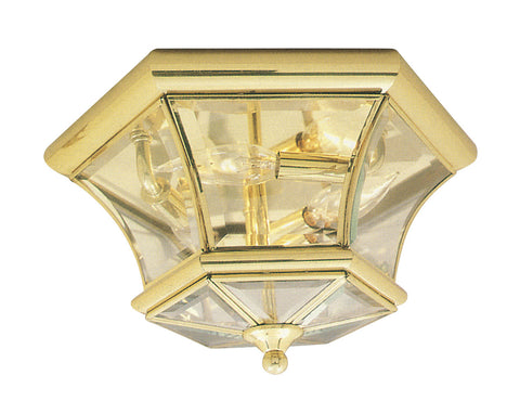 Livex Monterey/Georgetown 3 Light Polished Brass Ceiling Mount - C185-7053-02