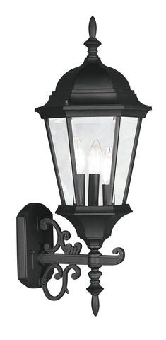 Livex Hamilton 3 Light Black Outdoor Wall Lantern - C185-7561-04