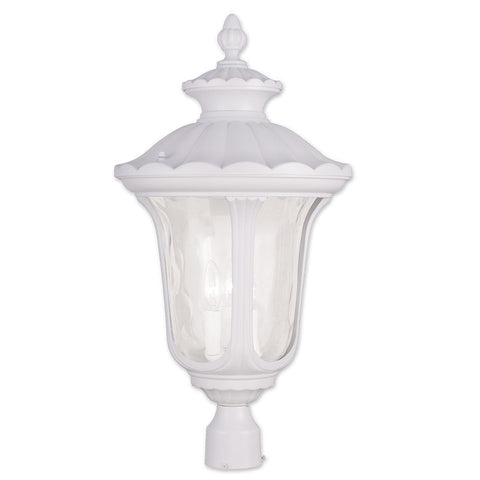 Livex Oxford 3 Light White Outdoor Post Lantern - C185-7864-03