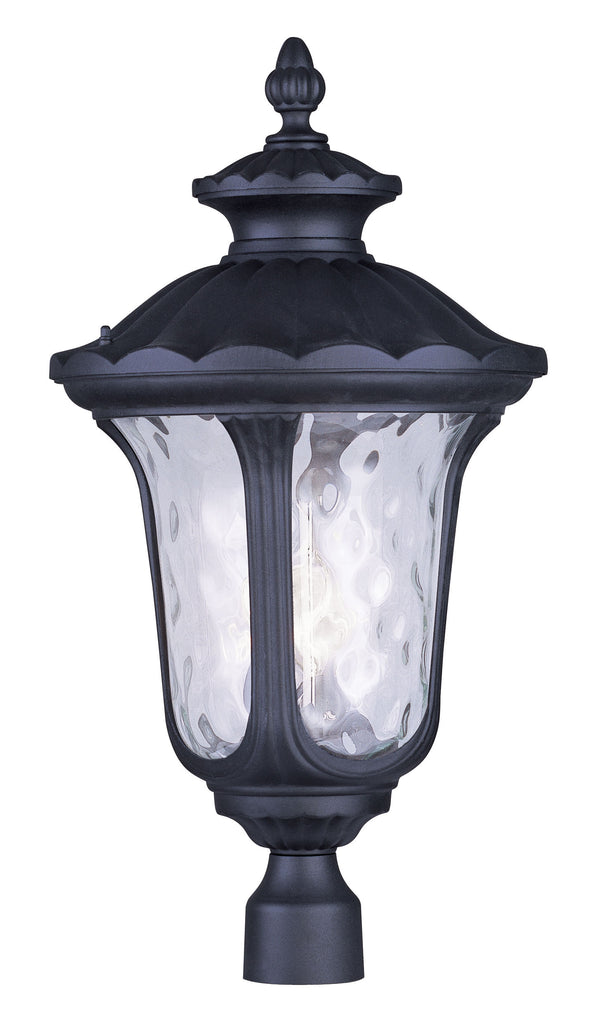 Livex Oxford 3 Light Black Outdoor Post Lantern - C185-7864-04
