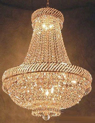 French Empire Crystal Chandelier Lighting H26" X W23" - F93-448/9