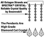 Empire Chandelier Lighting W/ Swarovski Crystal 30"X50" - Perfect For An Entryway Or Foyer - G93-Silver/448/21Sw